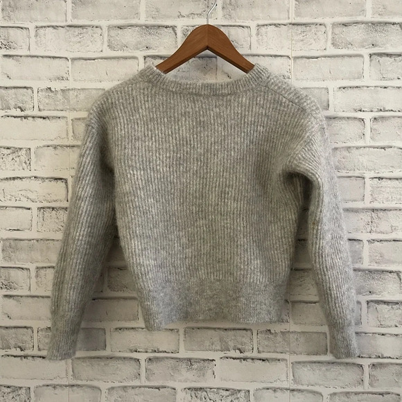 Women’s REISSUE CA gray aplaca wool blend cropped sweater Small - Picture 2 of 4